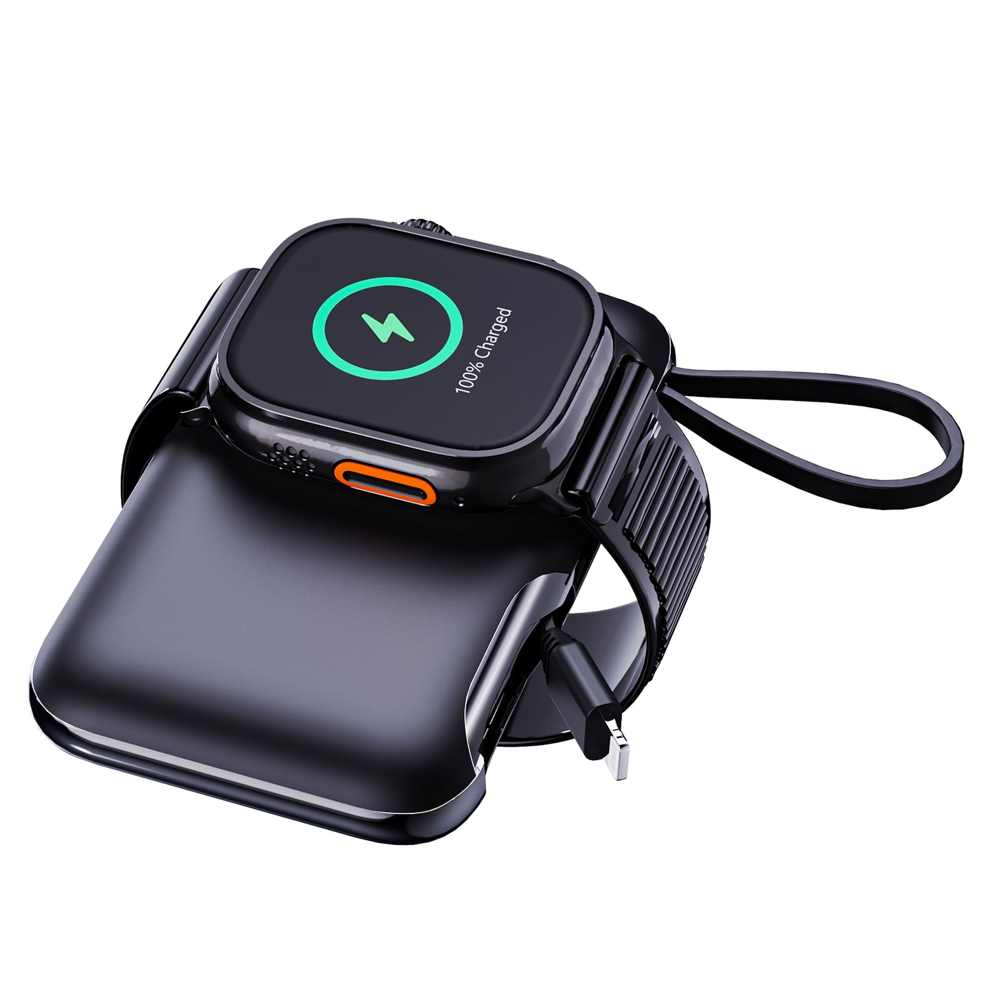 Meenova 2-in-1 Portable Watch Charger For Apple Watch, Samsung Galaxy Watch Power Bank 5000mAh, Mobile Phone External Battery Mini Auxiliary Battery Powerbank