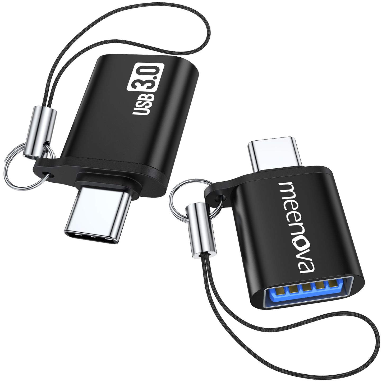 Lightning to USB C Adapter (USB-A to USB-C Male Adapter, Lanyards)