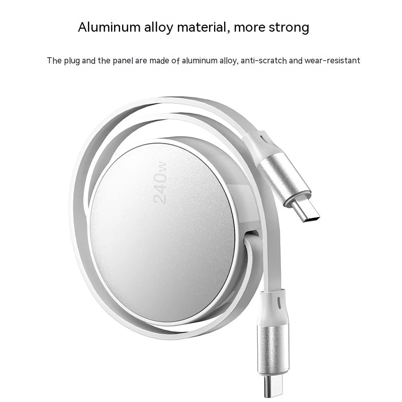 Meenova Retractable USB C to Type C PD Fast Charging Charger Wire Cord For Macbook Samsung Xiaomi iPhone 15 USB-C USBC Cable