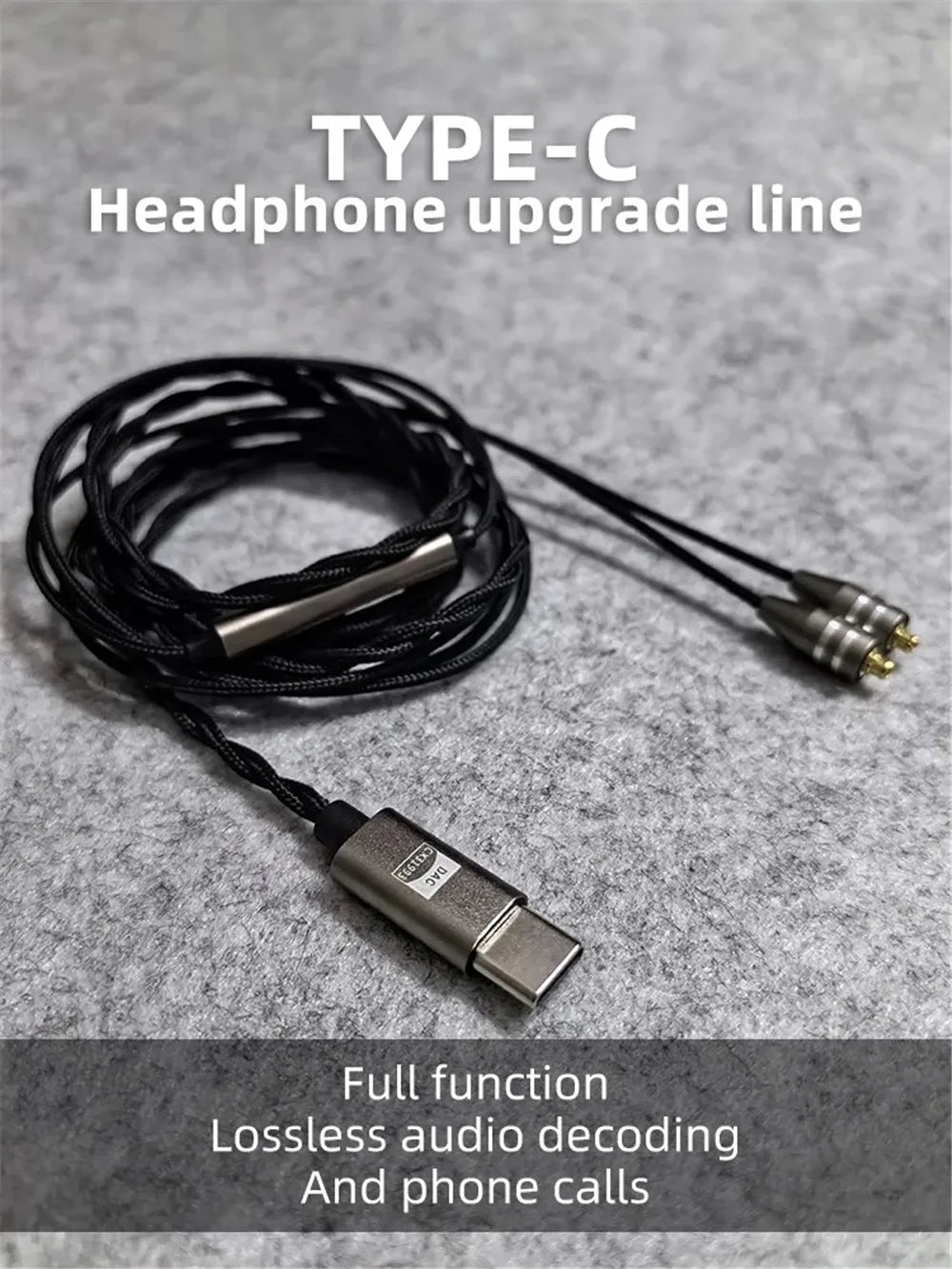 Meenova USB-C to MMCX Cable for AEOLIAN YE05 YE01 YE365 SE215 UE900, Shure Earphones, Type C Earphone Upgrade Cord With Microphone Connector DAC CX31993 Chip