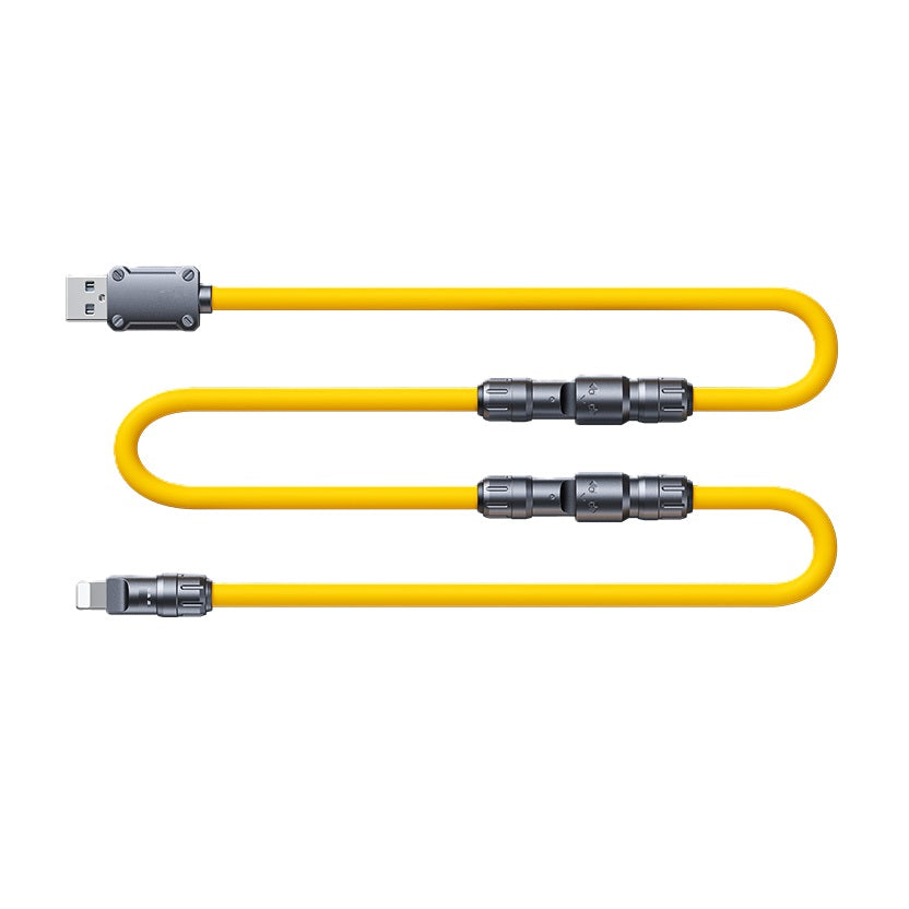 Mobile phone charging cable, zinc alloy 65W super fast charging cable, splicing two-in-two, splicing data cable