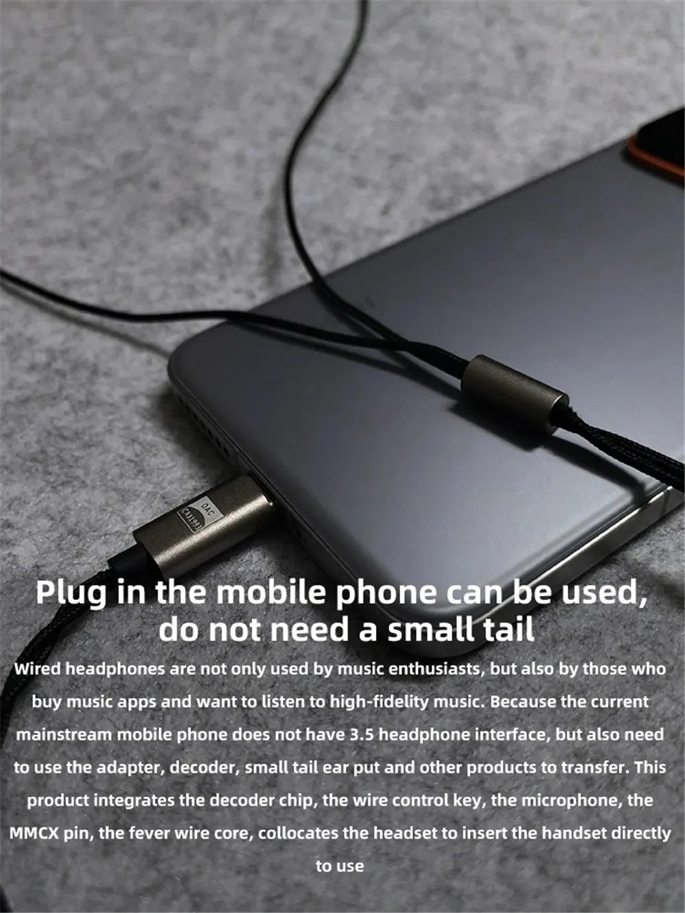 Meenova USB-C to MMCX Cable for AEOLIAN YE05 YE01 YE365 SE215 UE900, Shure Earphones, Type C Earphone Upgrade Cord With Microphone Connector DAC CX31993 Chip