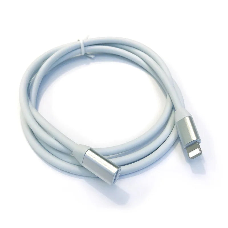 Lightning Male to Female Extension 1 foot Short, 30cm 50cm 0.5ft for Microphone, Apple Pen, AirPods Case, PALOVUE iMic Portable