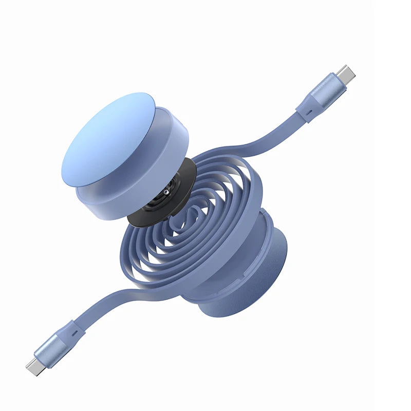 Meenova Retractable USB C to Type C PD Fast Charging Charger Wire Cord For Macbook Samsung Xiaomi iPhone 15 USB-C USBC Cable