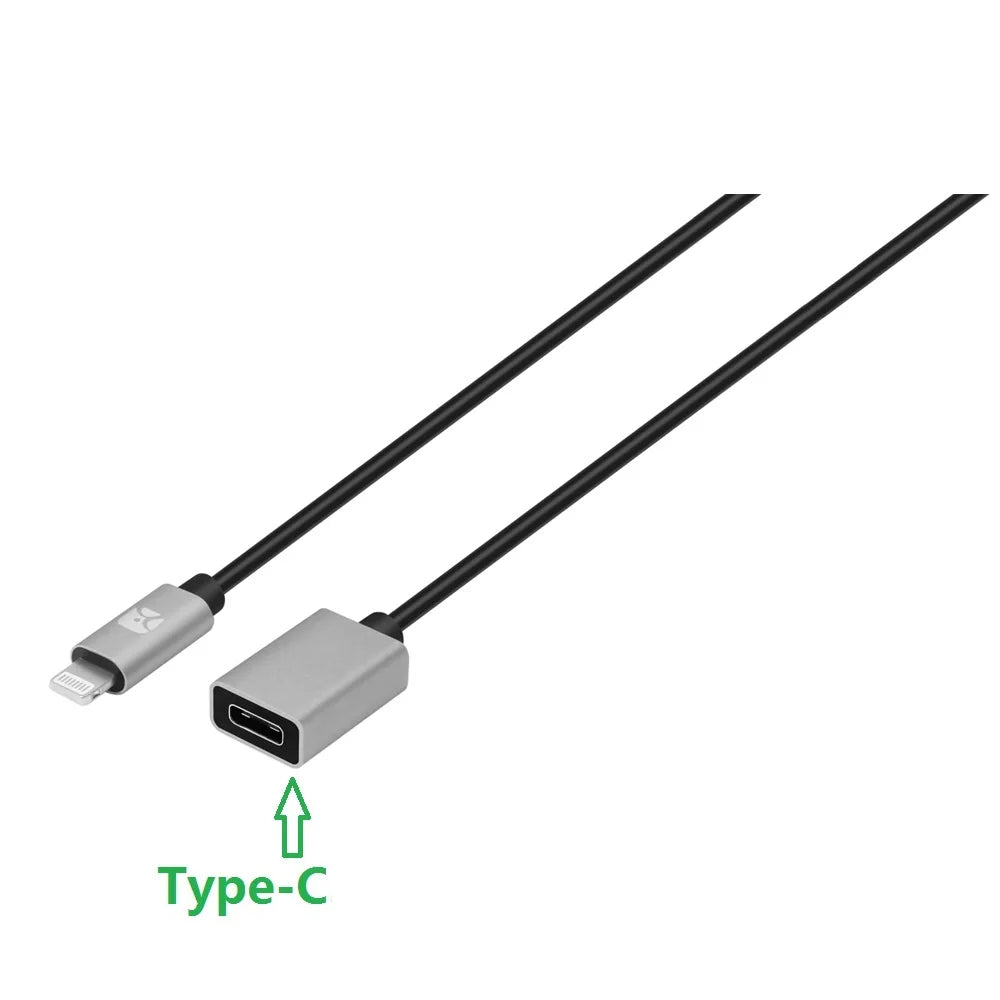 Lightning Male to Type-C Female OTG Adapter for iPhone 14 13 12 11 Pro Max,Xs,Xr,iPad Air,iPod Support USB-C Digital Headphone DAC