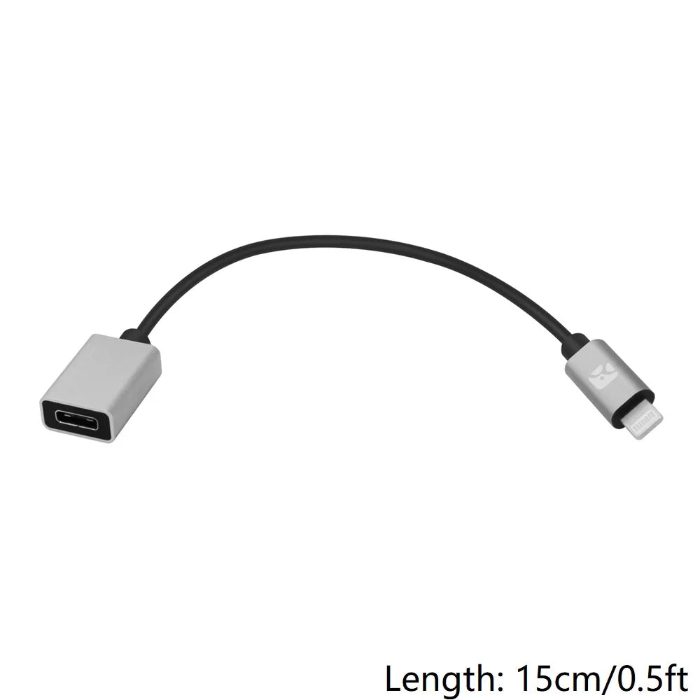 Lightning Male to Type-C Female OTG Adapter for iPhone 14 13 12 11 Pro Max,Xs,Xr,iPad Air,iPod Support USB-C Digital Headphone DAC