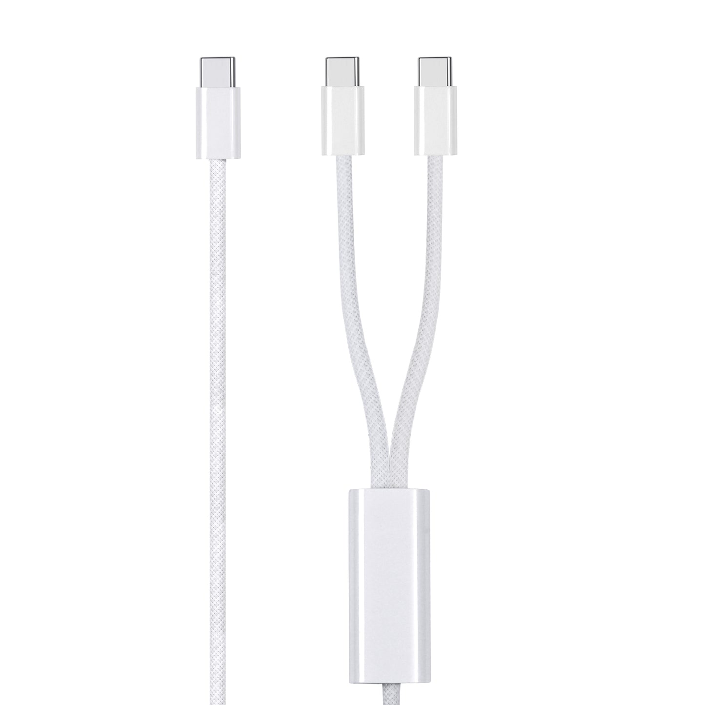 Lightning & USB C 2-in-1 Charging Cable,100W Fast Charging for iPhone 16/15/14/13/12/11/ Series, MacBook, iPad, and More 4 .3ft /1.3m (USB-C & Lightning)