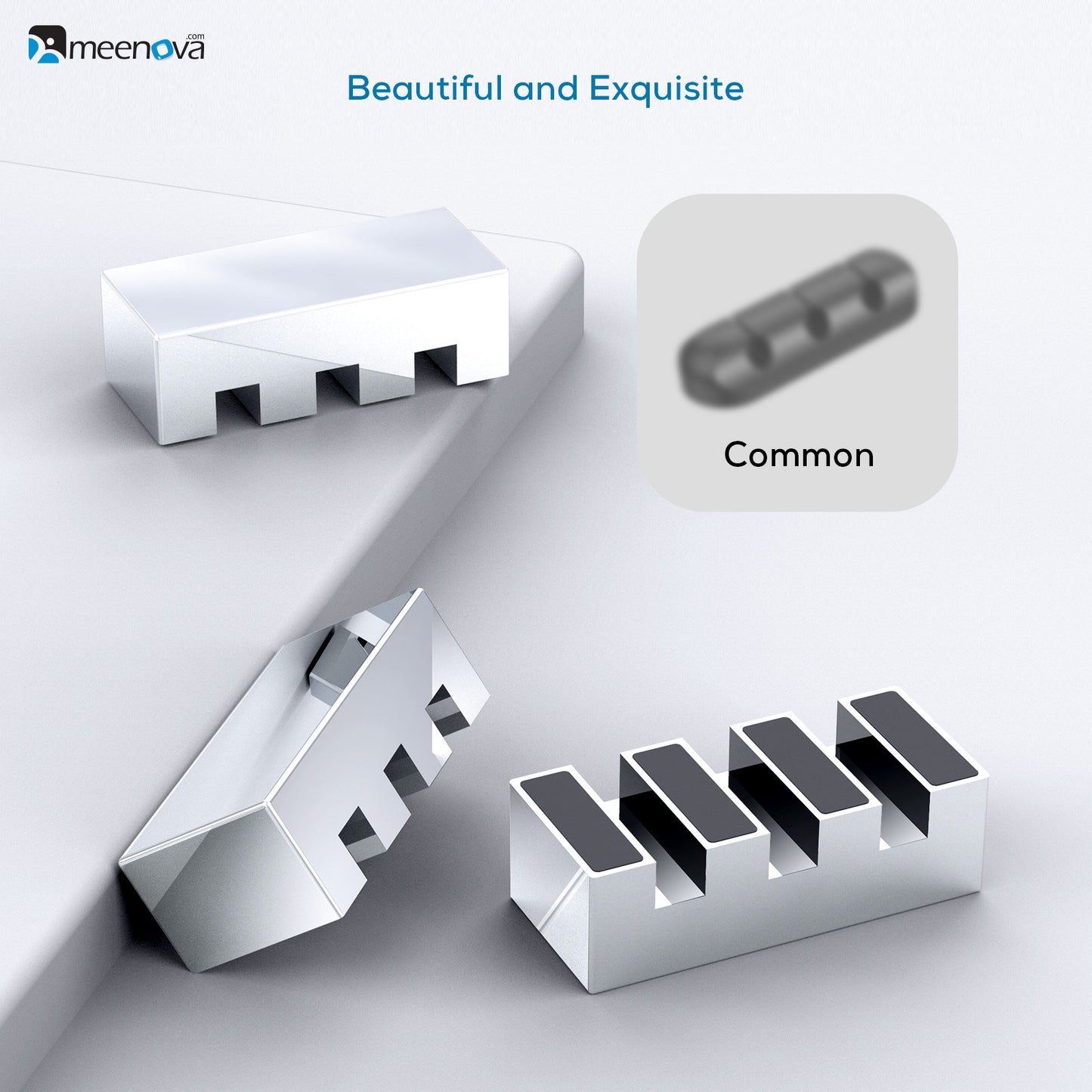 304 Stainless Steel Cable Holder -- Triple Slot, Cord Organizer
