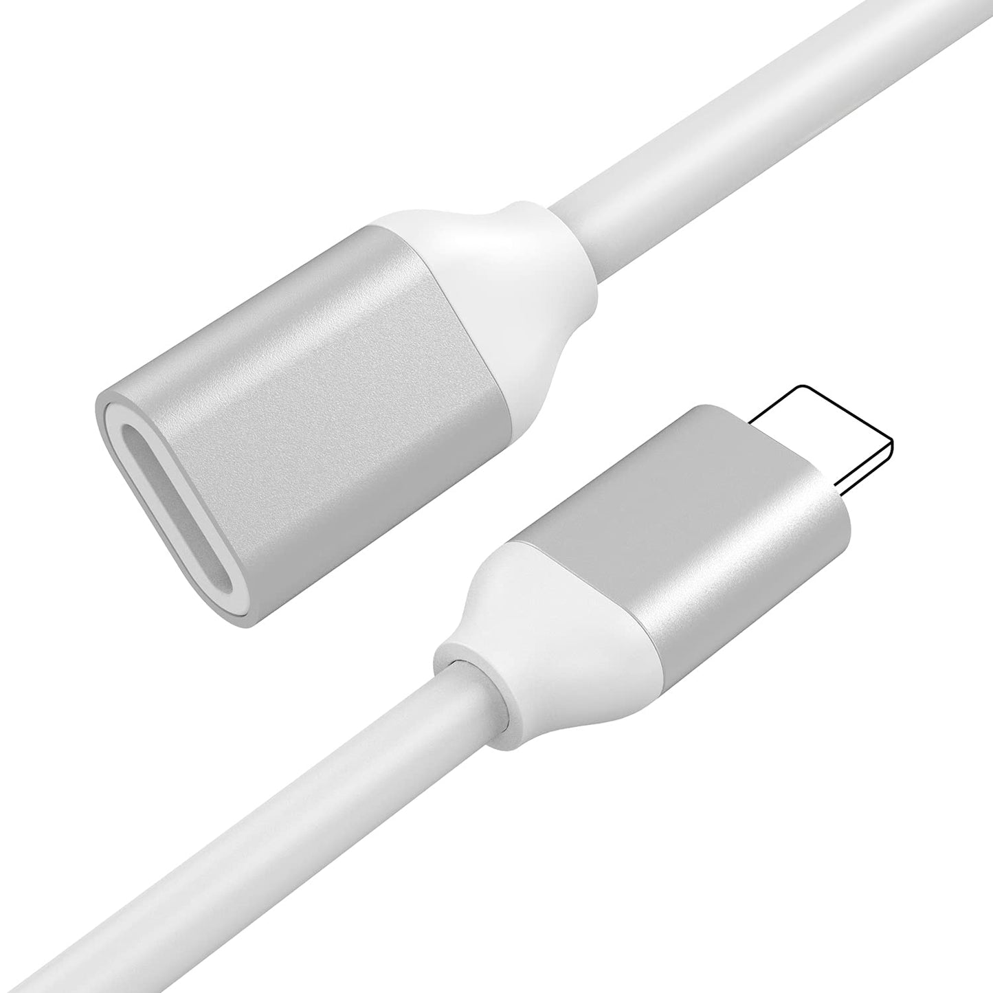 Lightning Male to Female Extension 1 foot Short, 30cm 50cm 0.5ft for Microphone, Apple Pen, AirPods Case, PALOVUE iMic Portable