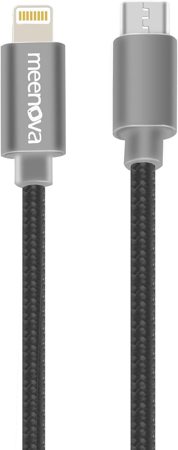 Lightning to MicroUSB DAC OTG Cable for iPhone/iPad/iPod MDR-1ADAC, ROLAND GO Mixer, Sony Canon Panasonic Nikon Digital Camera,Transfer Photos,Chord Mojo Hugo2 Pha3 Oppo HA2 K5, 30cm 1ft