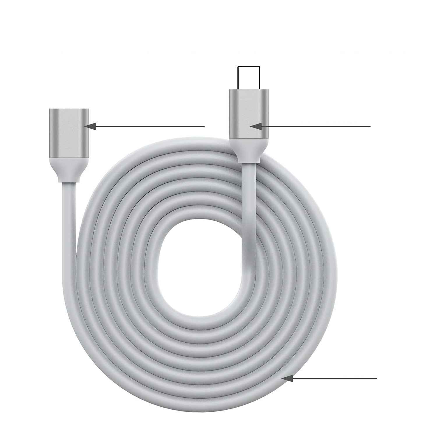 Lightning Male to Female Extension 1 foot Short, 30cm 50cm 0.5ft for Microphone, Apple Pen, AirPods Case, PALOVUE iMic Portable