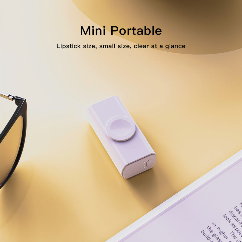 Mini Power Bank With Lightning & USB-C for iPhone Apple Watch, Compact Magnetic Wireless Charger
