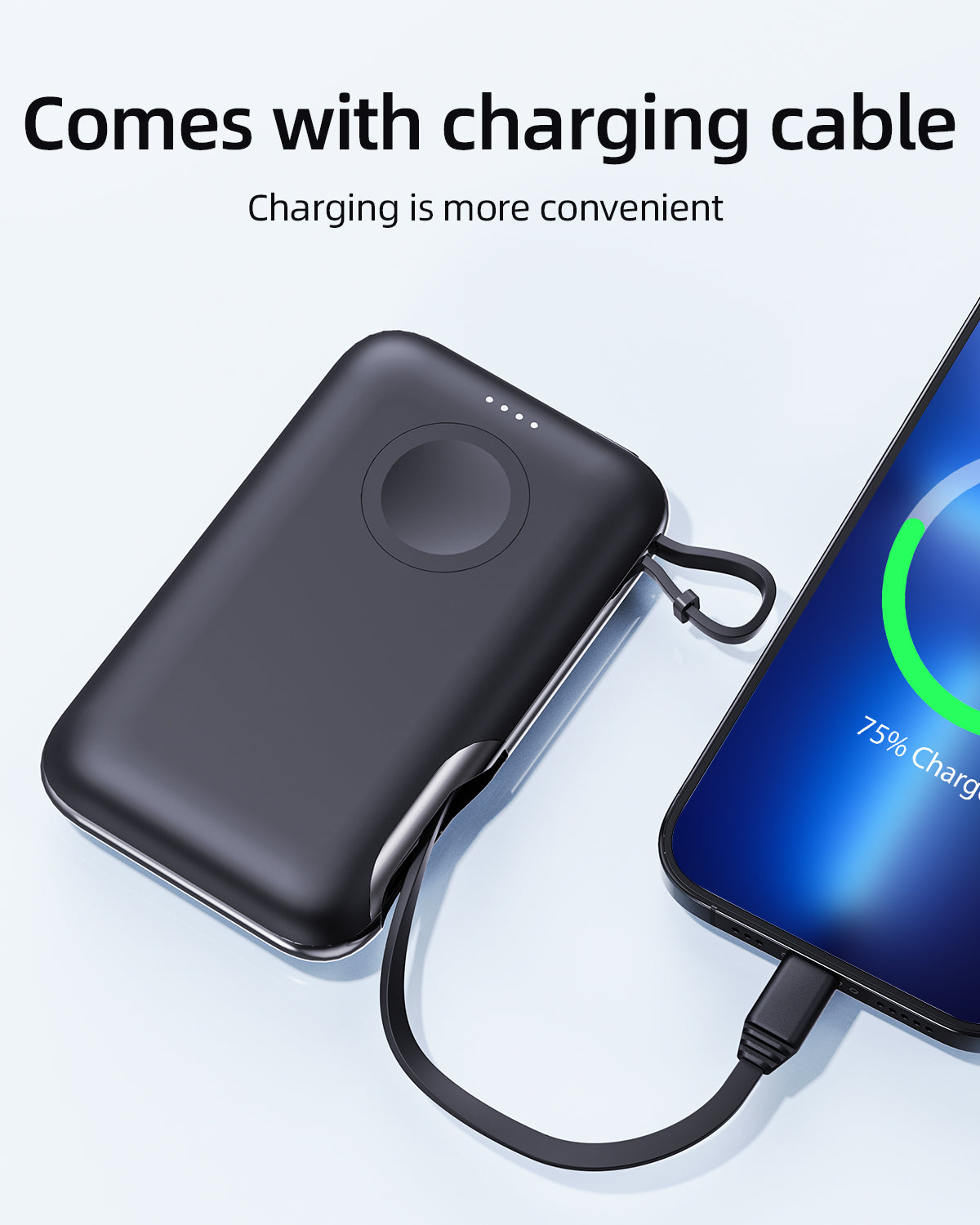 Meenova 2-in-1 Portable Watch Charger For Apple Watch, Samsung Galaxy Watch Power Bank 5000mAh, Mobile Phone External Battery Mini Auxiliary Battery Powerbank