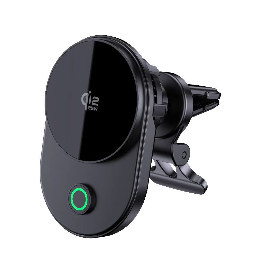 Meenova Qi2.2 25W Magnetic Wireless Car Charger with Active Cooling, 360° Rotating Mount & Strong Magnetic Hold