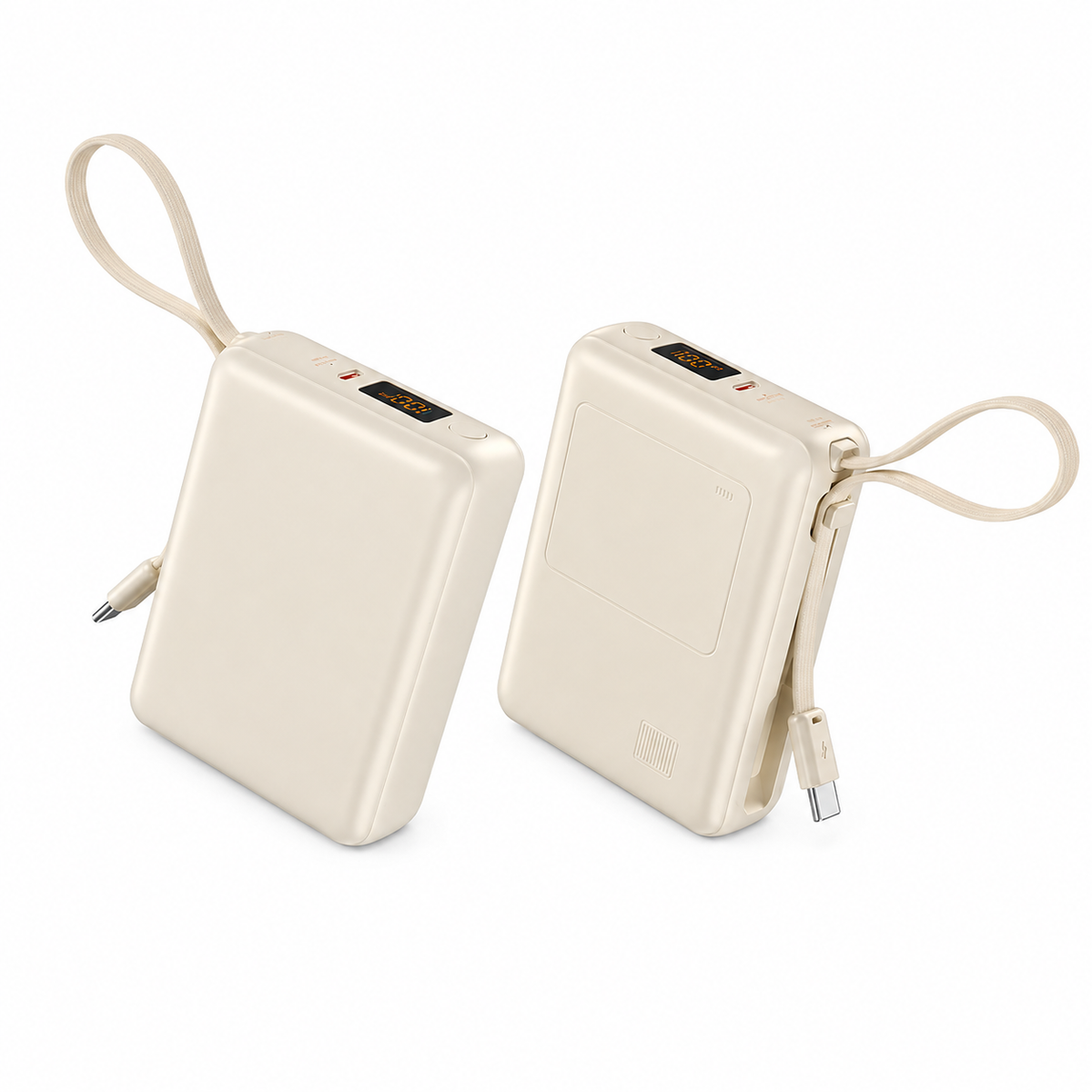 Meenova WP-117 20,000mAh 65W USB-C Power Bank with Detachable Cable, LED Display & 40W Fast Recharging, Portable Charger for iPhone 18 Pro Max, iPhone Duo, Laptop & Tablet