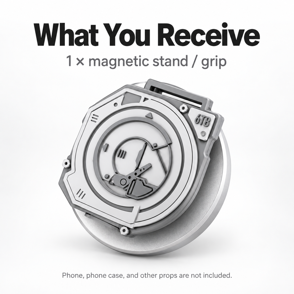 Meenova Hard Drive-Inspired Magnetic Phone Stand for MagSafe-Compatible Cases, 3D Mechanical Design