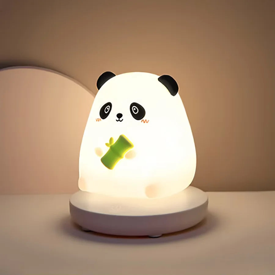 1200mAh Rechargeable LED Night Light with 3-Stage Dimming, Silicone Desk Lamp & Stress Toy for Kids Room, Bedroom Nightstand