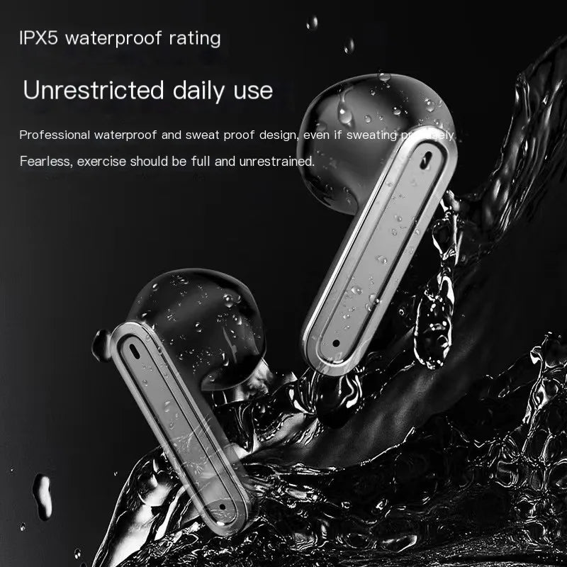 Full-color Touch Screen Bluetooth 5.4 Earphones Call Noise Reduction Rotating Design Gamer Headset IPX5 Waterproof Headphones