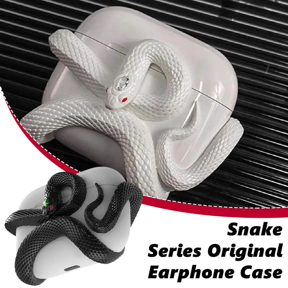 Snake-Shaped Resin Protective Case for AirPods Pro 1& 2 AirPods 3 4 | Anti-Drop, Scratch-Resistant, Hollow Design cover