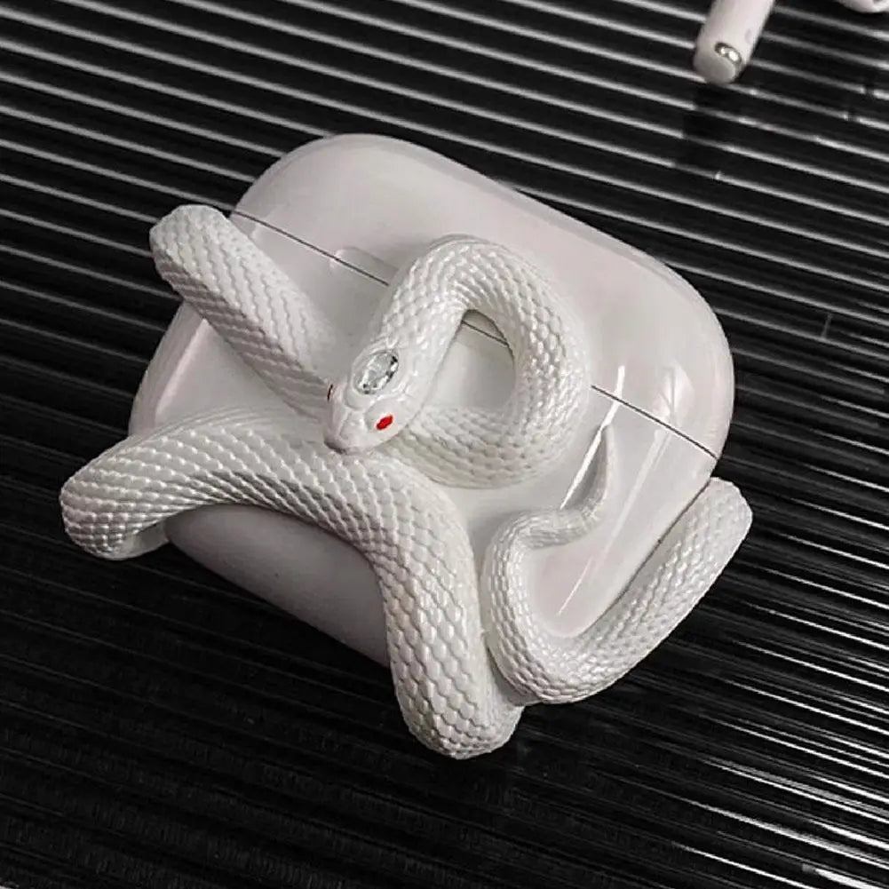Snake-Shaped Resin Protective Case for AirPods Pro 1& 2 AirPods 3 4 | Anti-Drop, Scratch-Resistant, Hollow Design cover
