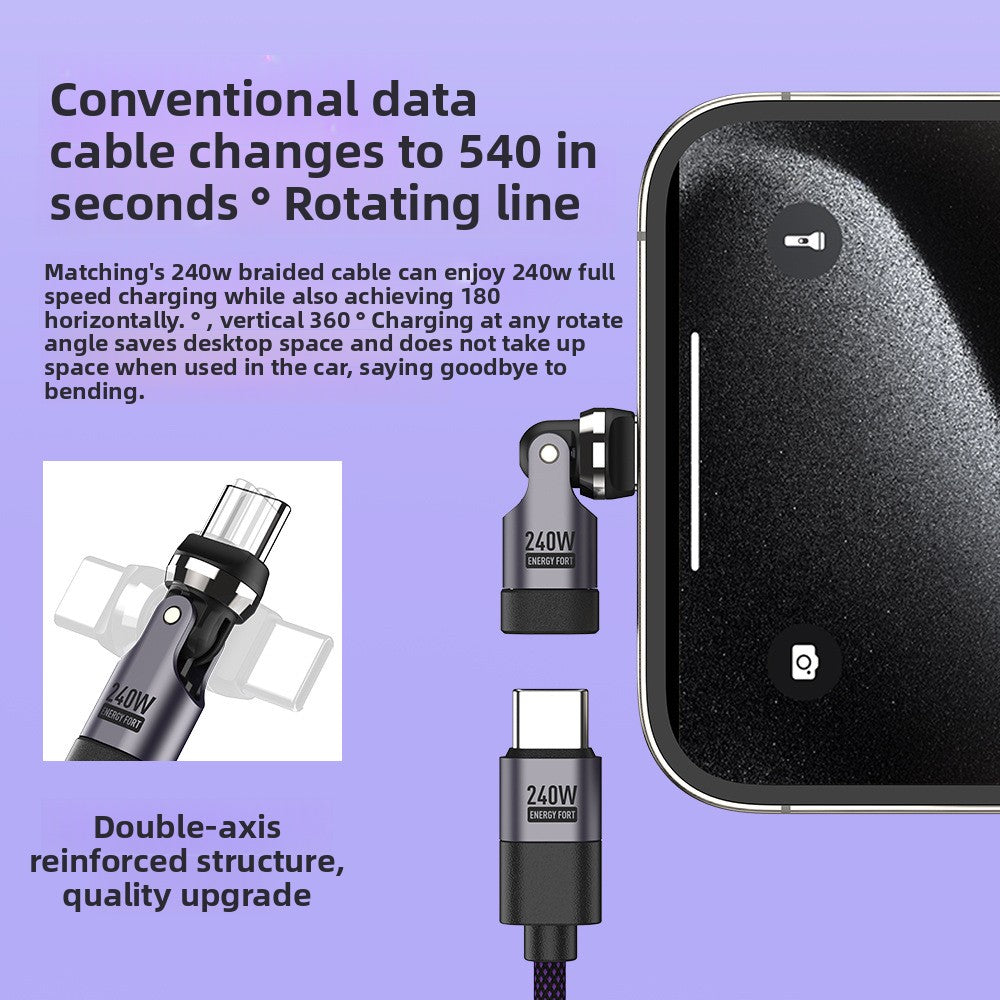 Meenova USB C Magnetic Adapter PD 240W (1 Pack), 360 &180 Degree & Right Angle USB C Adapter, Magnetic Charger Fast Charging for Samsung, iPhone 16/15, MacBook Pro, iPad, Tablet, Laptop