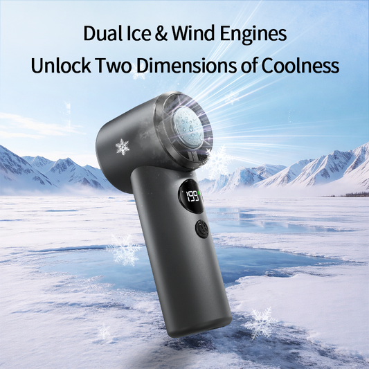 DF89 199-Speed Portable Handheld Fan, Rechargeable Mini Fan with LED Battery Display, Strong Airflow and Compact Design (No Ice Cooling Function)
