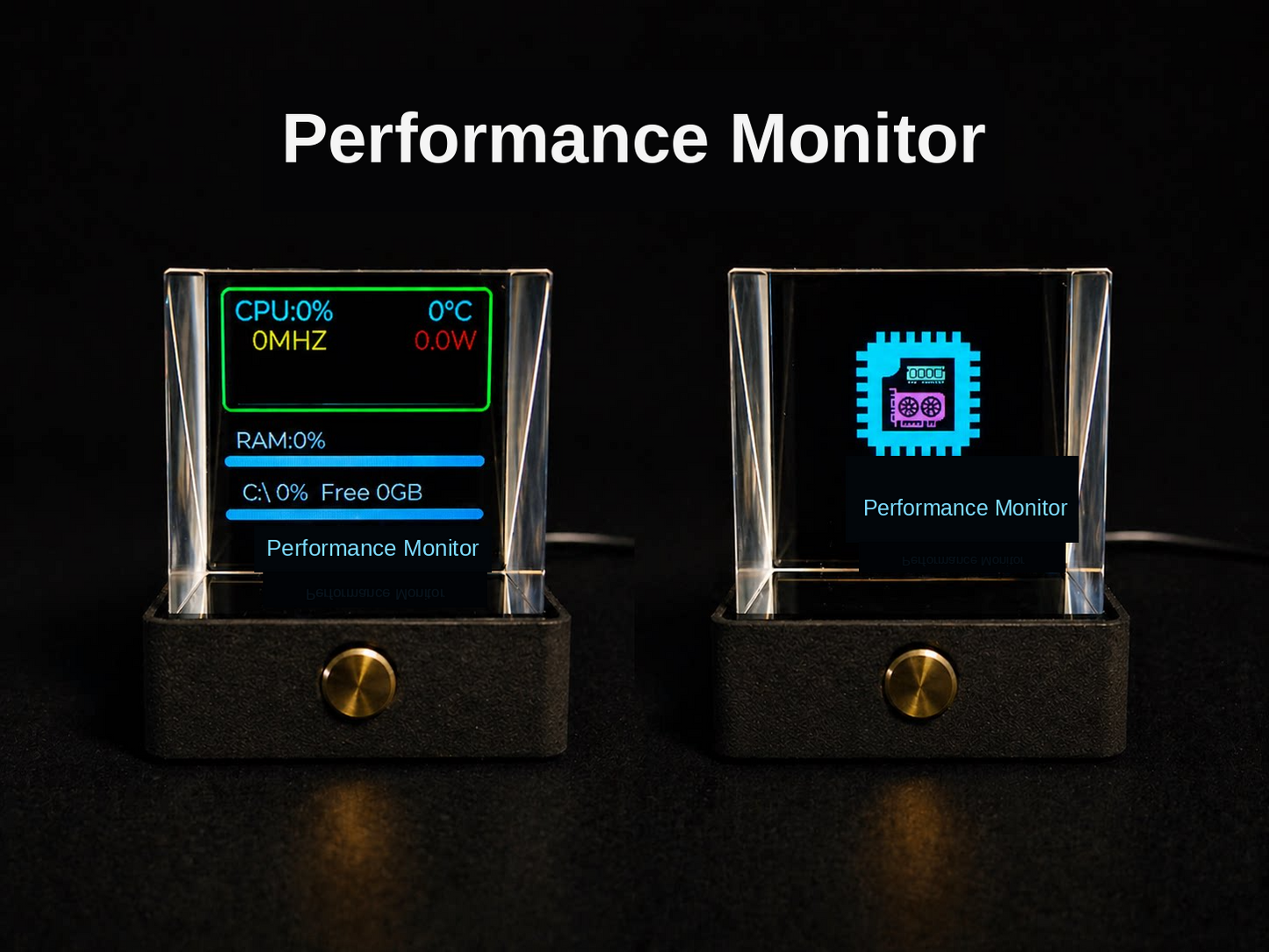 Meenova 10.1" Transparent Smart Desk Display with 64GB Storage, WiFi Photo Frame, Weather, Stock & Crypto Widgets and RGB Lighting