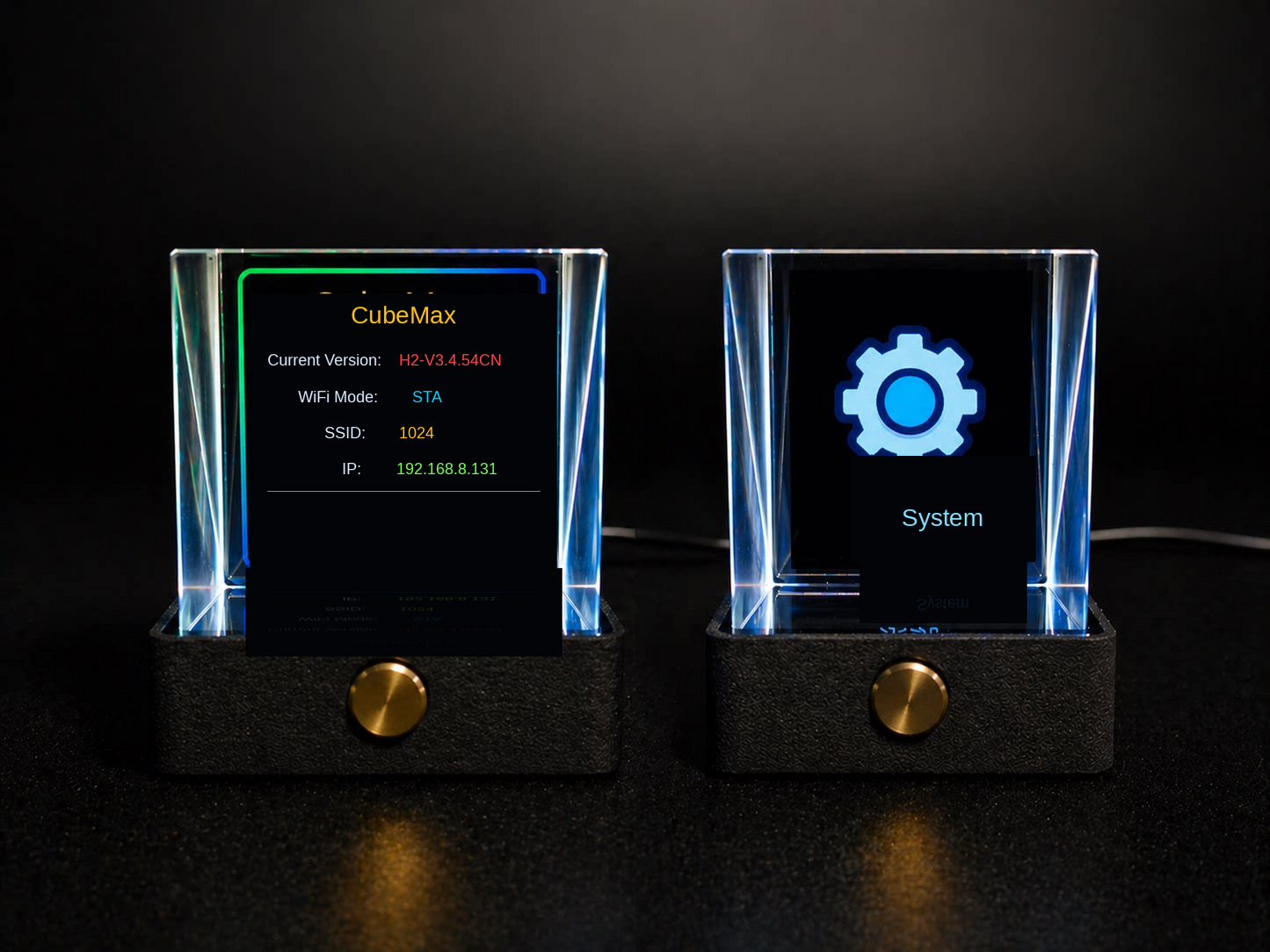 Meenova 10.1" Transparent Smart Desk Display with 64GB Storage, WiFi Photo Frame, Weather, Stock & Crypto Widgets and RGB Lighting