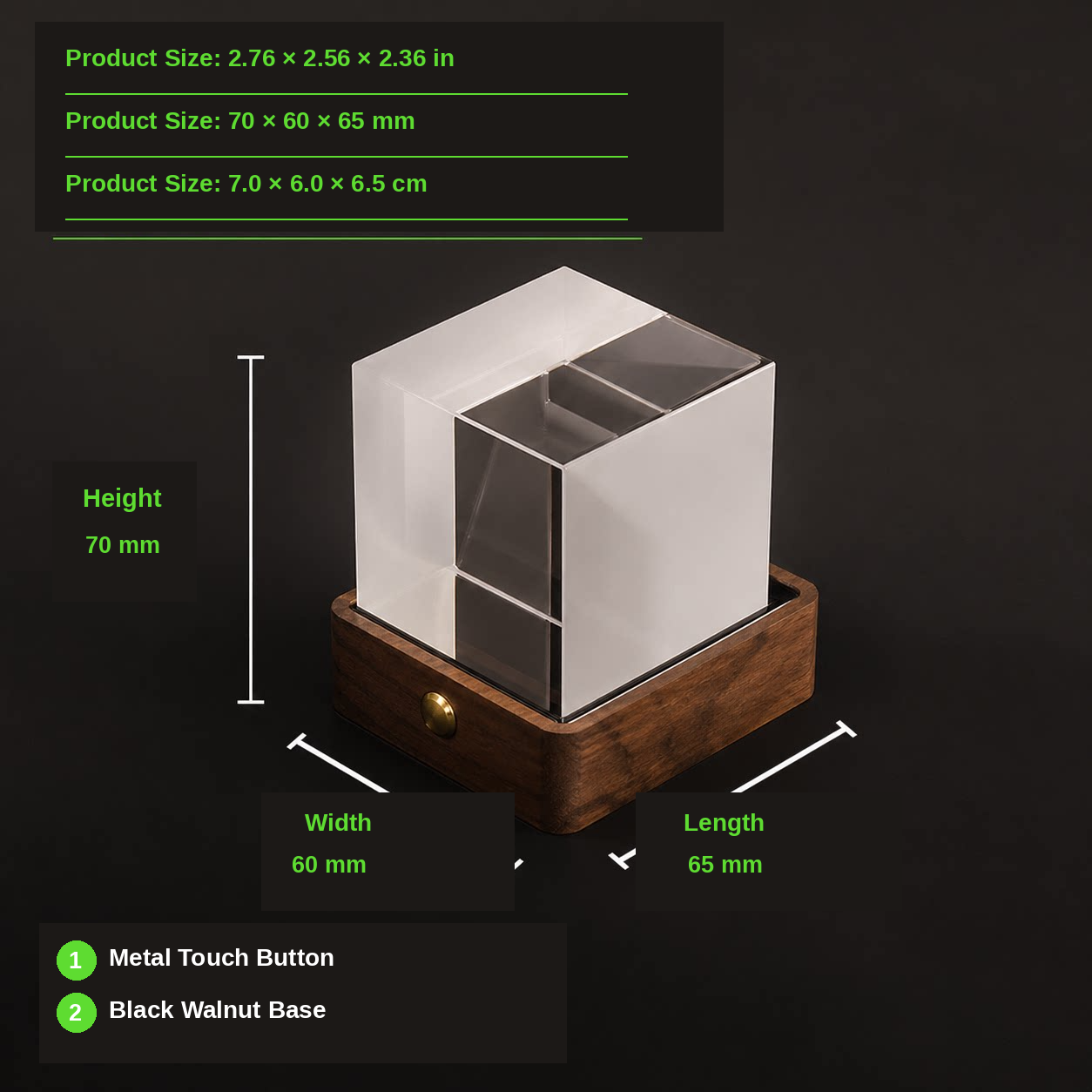 Meenova 10.1" Transparent Smart Desk Display with 64GB Storage, WiFi Photo Frame, Weather, Stock & Crypto Widgets and RGB Lighting