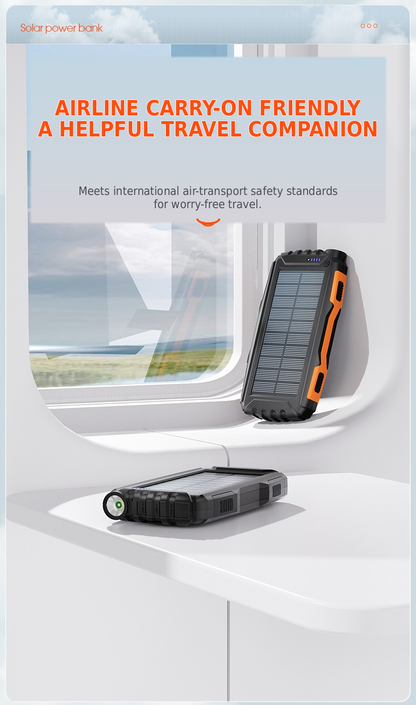 Meenova 20,000mAh Solar Power Bank with 22.5W SCP, 20W USB-C PD, IP55 Water Resistance, Flashlight & 3-Device Charging, Compatible with iPhone 18 Pro Max, iPhone Duo & More