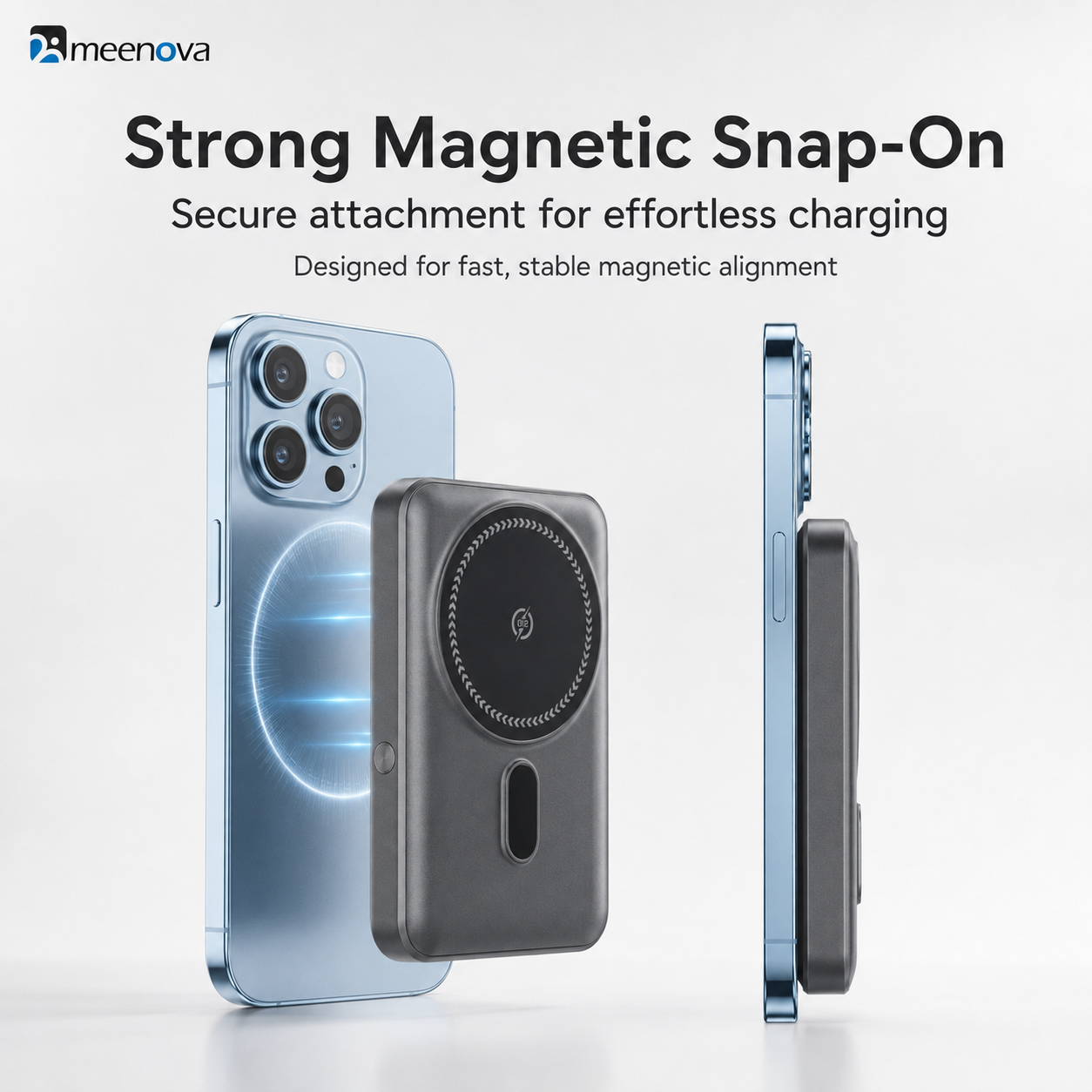 Meenova CK801 Qi2.2 25W Magnetic Wireless Power Bank 10000mAh with 35W USB-C Fast Charging, Apple Watch Charger & Foldable Stand