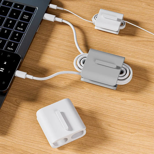 Portable Cable Winder Wire Organizers Mouse Wire Headphone Holder USB Charger Cable Management Desk Tidy Phone Accessories