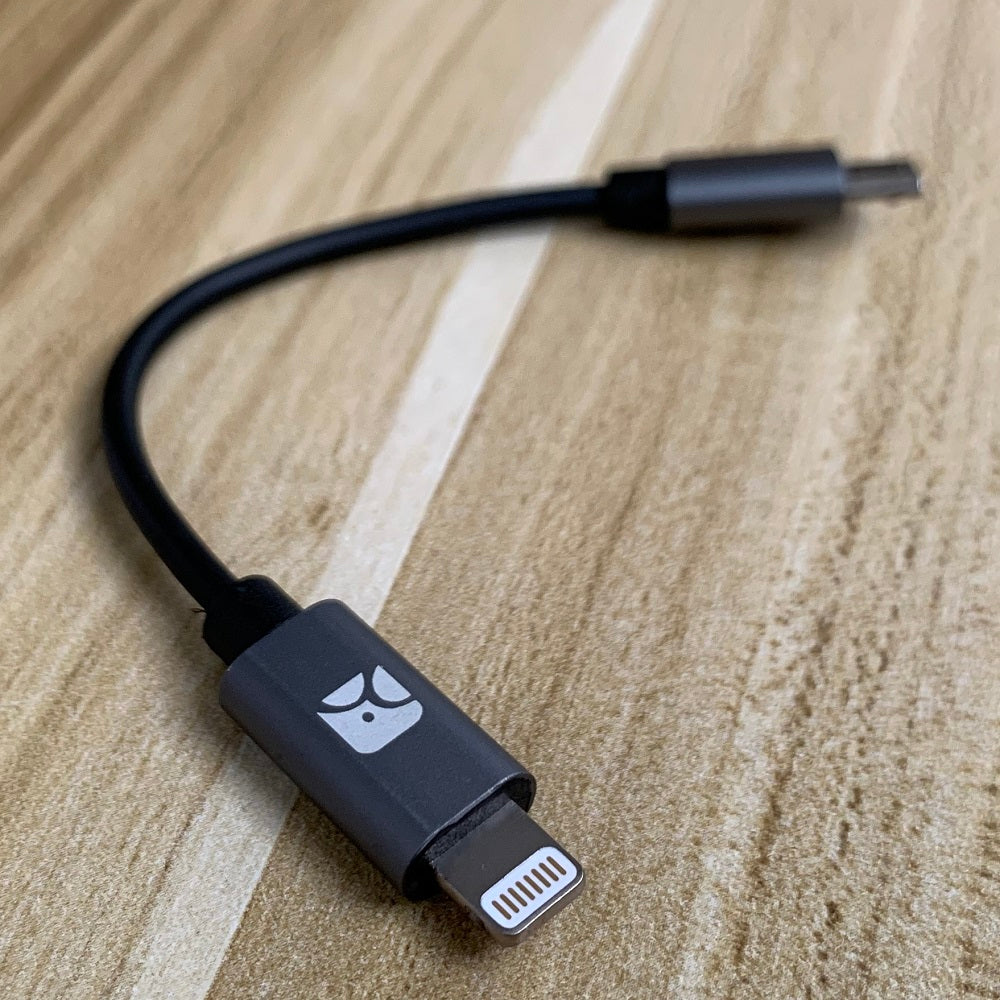 L19 Lightning to MircoUSB OTG Cable for FiiO USB DACs Q1MKII/Q5s/Q5, MFi Q1 Mark II, 10cm 0.3ft, FQ1222 for iPhone 13 Pro Max iPhone 12 Mini iPad