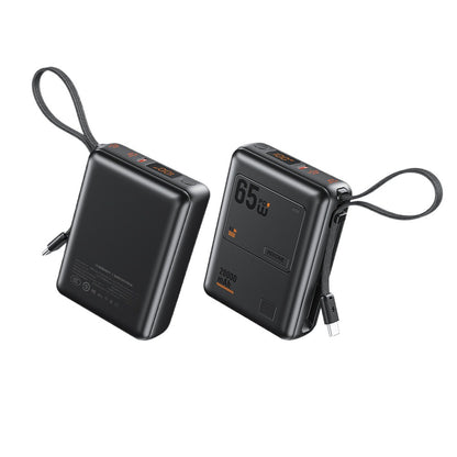 Meenova WP-117 20,000mAh 65W USB-C Power Bank with Detachable Cable, LED Display & 40W Fast Recharging, Portable Charger for iPhone 18 Pro Max, iPhone Duo, Laptop & Tablet