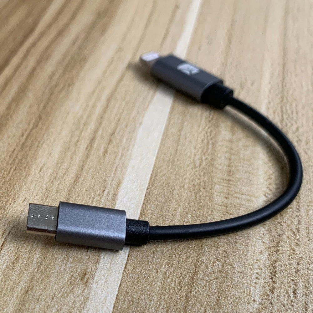 L19 Lightning to MircoUSB OTG Cable for FiiO USB DACs Q1MKII/Q5s/Q5, MFi Q1 Mark II, 10cm 0.3ft, FQ1222 for iPhone 13 Pro Max iPhone 12 Mini iPad
