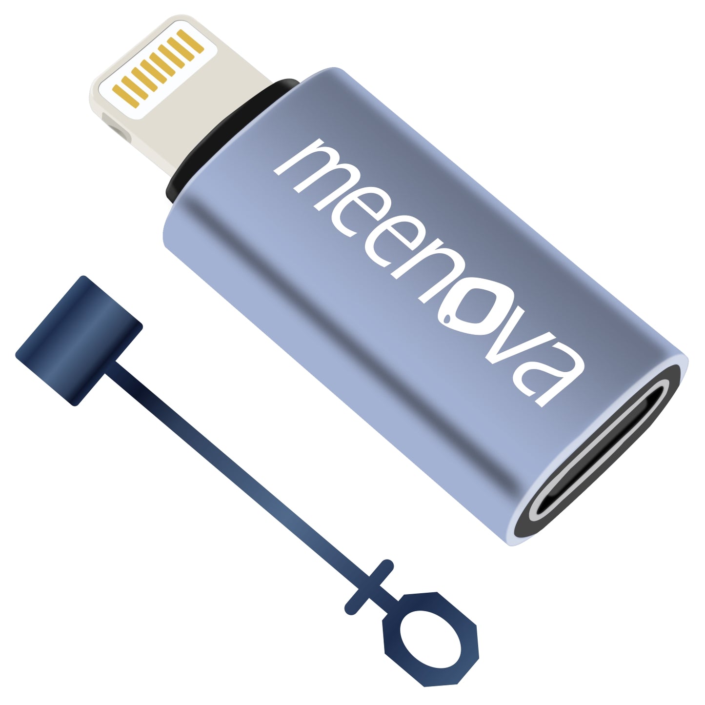 Meenova USB C to Lightning OTG Adapter for USB-C DAC, Big Current up to 400mA/5V, Compatible with iPhone iPad iPod with Anti-Lost Holder