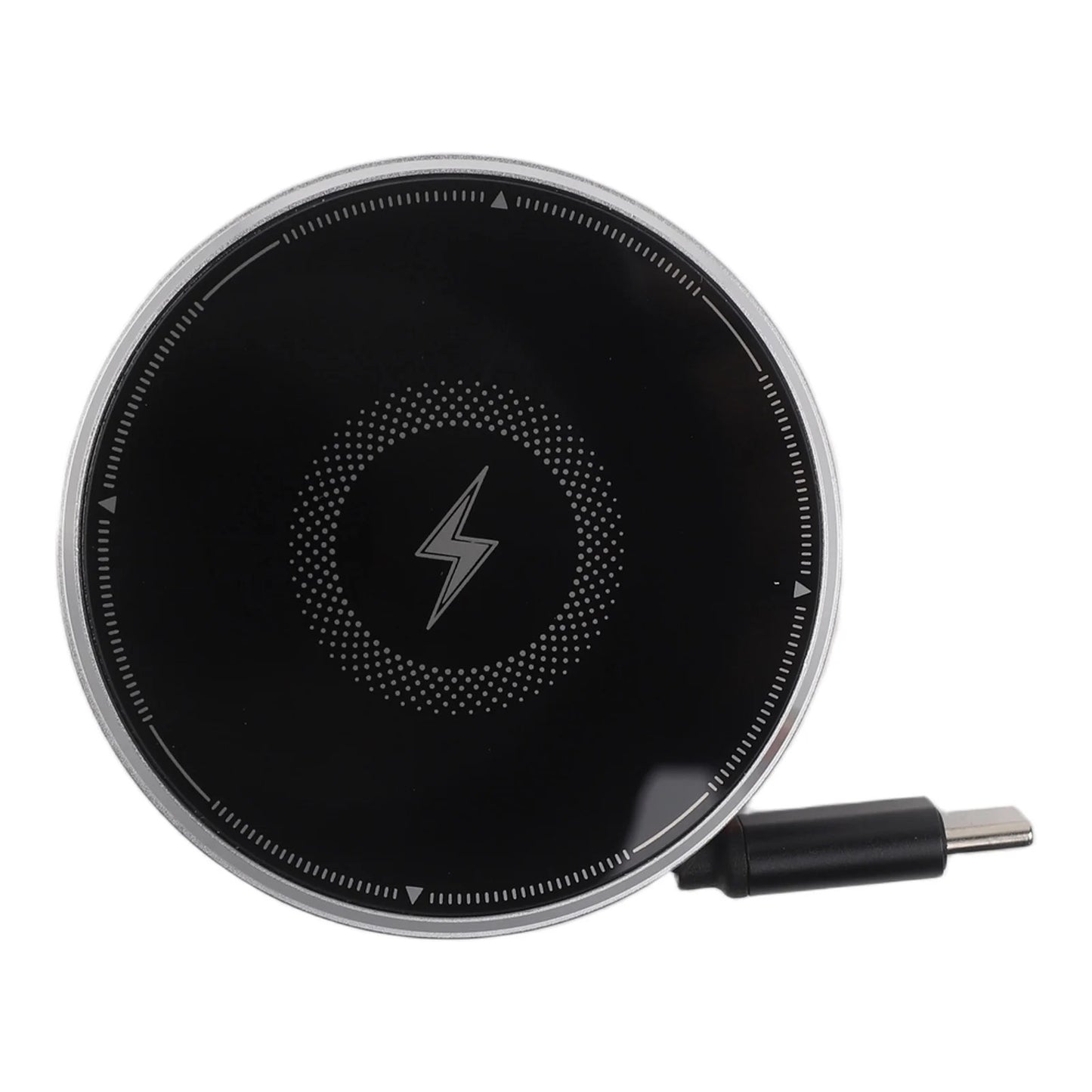 3-in-1 Magnetic Wireless Charger Stand, Foldable Adjustable Angle Desktop Type-C Cable 15W Fast Charger with Retractable Cable for Phone Watch Earbuds Simultaneous Charging