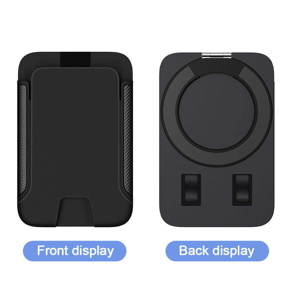 MagSafe Wallet Stand for iPhone 16, 3-Card Holder with Adjustable 15°-175° Rotation, Strong Magnetic Phone Card Case, Black