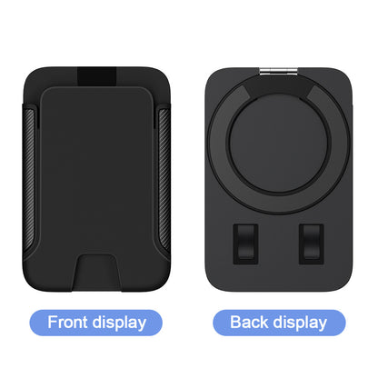 MagSafe Wallet Stand for iPhone 18-12 3-Card Holder with Adjustable 15°-175° Rotation, Strong Magnetic Phone Card Case, Black