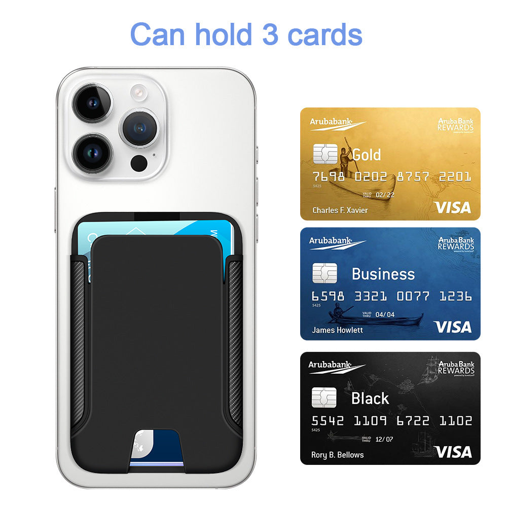 MagSafe Wallet Stand for iPhone 16, 3-Card Holder with Adjustable 15°-175° Rotation, Strong Magnetic Phone Card Case, Black