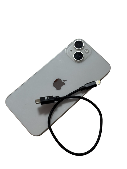 USB-C to Lightning OTG Data Cable (1ft/30cm)– Black Braided, Fast Data Transfer & Device Migration for iPhone 18/16/15, iPad Pro to Older iPhone/iPad, Supports File, Photo, and Video Transfer, No Audio or Charging Support