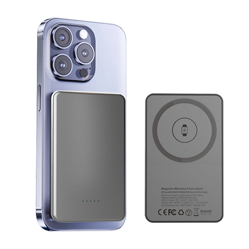 Meenova SolidPower Y 5000mAh Solid-State MagSafe Power Bank – 15W Wireless & 20W USB-C Fast Charging
