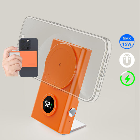 Meenova10000mAh Magnetic Wireless Charging Power Bank Integrated with Bluetooth Remote Shutter Button