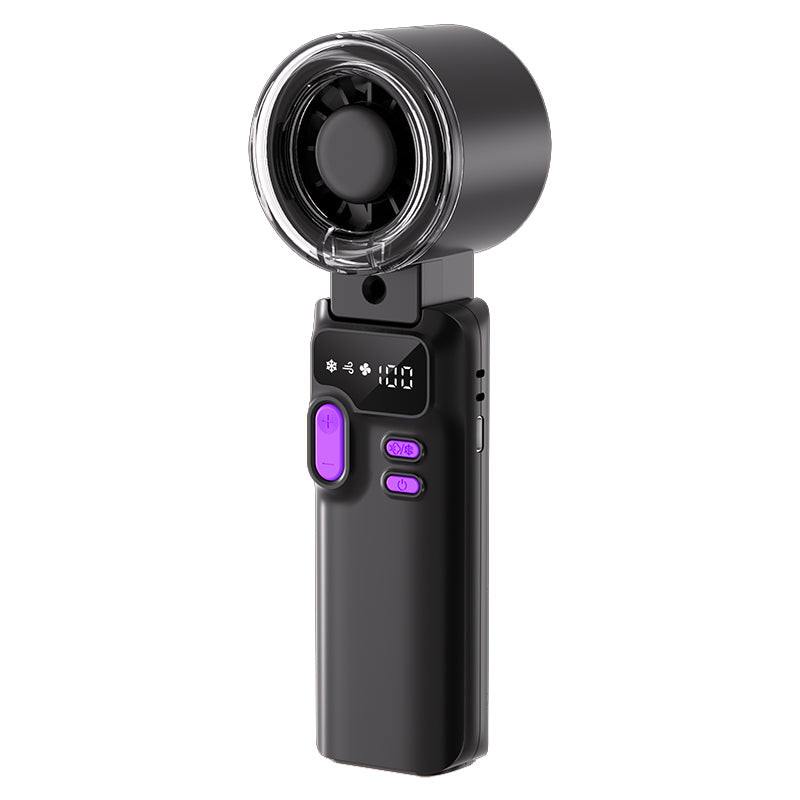 Portable Misting Handheld Fan, Foldable 5-Speed Cooling Fan with 3600mAh Battery and Type-C Charging