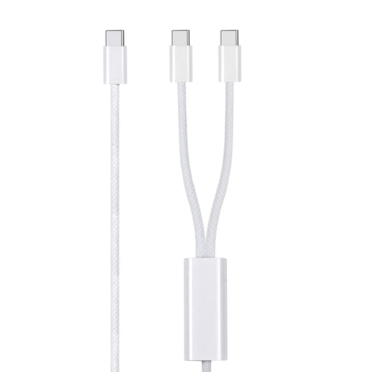 Lightning & USB C 2-in-1 Charging Cable,100W Fast Charging for iPhone 16/15/14/13/12/11/ Series, MacBook, iPad, and More 4 .3ft /1.3m (USB-C & Lightning)
