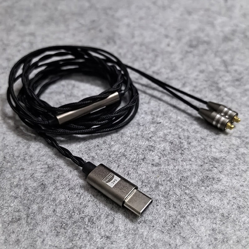 Meenova USB-C to  MMCX Cable for AEOLIAN YE05 YE01 YE365 SE215 UE900,  Shure Earphones, Type C Earphone Upgrade Cord With Microphone Connector DAC CX31993 Chip