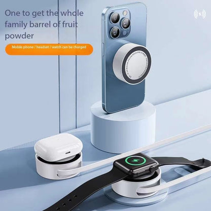 Meenova Portable 3-in-1 wireless charger for iPhone 18 & iPhone 17 16 15 14 pro max ultra-thin magnetic suction base MagSafe Apple 13 mobile phone apple Watch watch headset airpods car universal