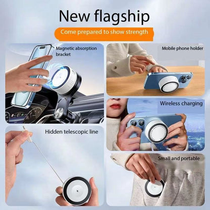 Meenova Portable 3-in-1 wireless charger for iPhone 18 & iPhone 17 16 15 14 pro max ultra-thin magnetic suction base MagSafe Apple 13 mobile phone apple Watch watch headset airpods car universal