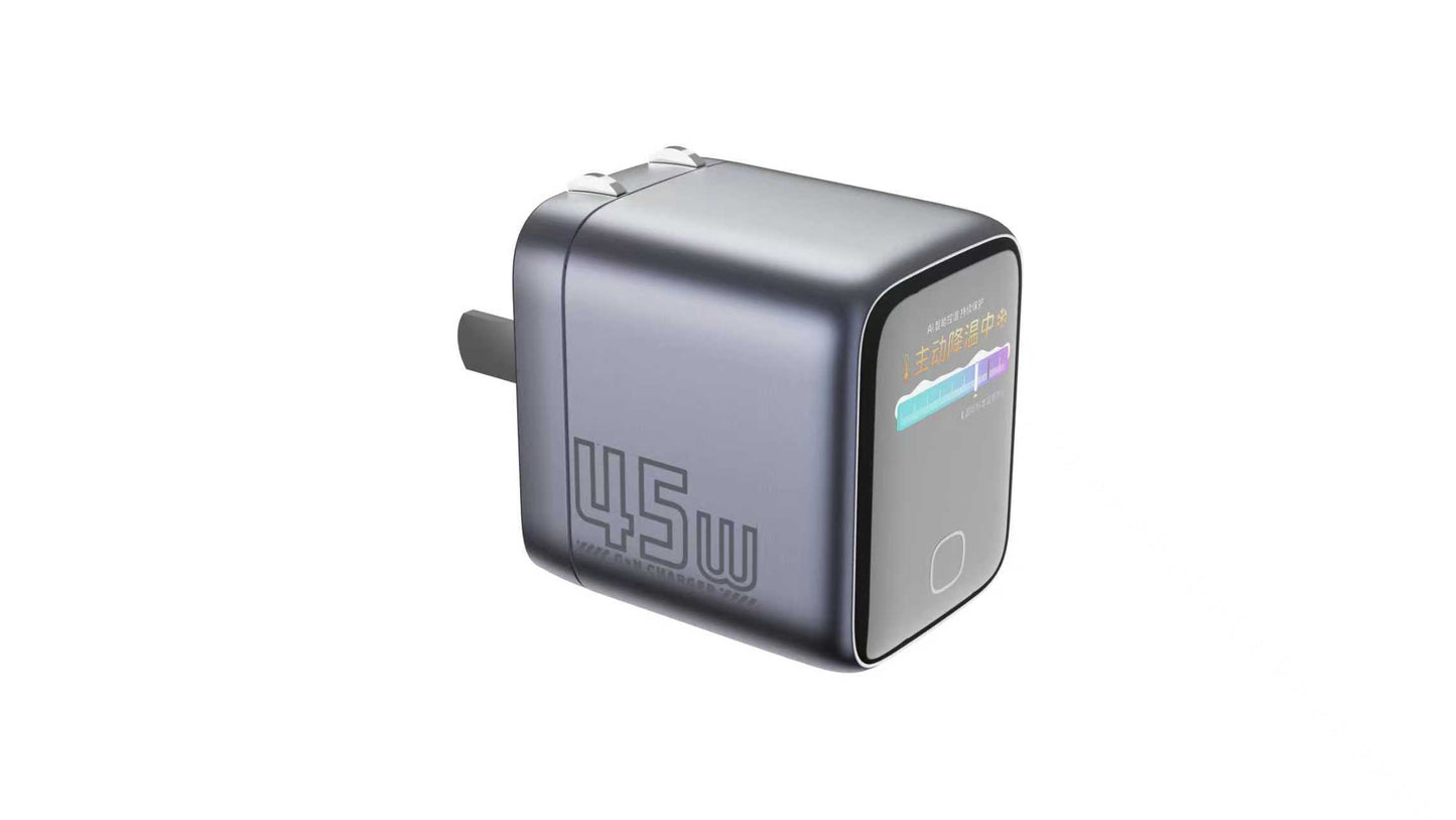 Meenova X45Pro 45W GaN Charger with Smart Display, PD 3.2, Temperature Control & Foldable Plug for iPhone 17 Series