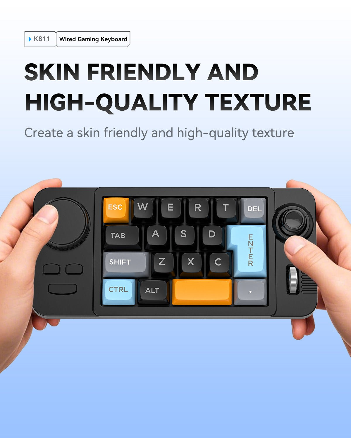 Meenova K811 19-Key Wired Mechanical Macro Keypad with Hot-Swappable Switches, Programmable Knob, Joystick, Scroll Wheel & RGB Lighting